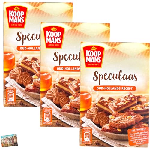 Set 3x Koopmans Spekulatius Backmischung für gefüllten Spekulatius I gevulde Speculaas I Amandelspijs I Backmischung zu Weihnachten I Niederlande I Sinterklaas I Weihnachten I Holland-Box by Vriens von HOLLAND-BOX BY VRIENS