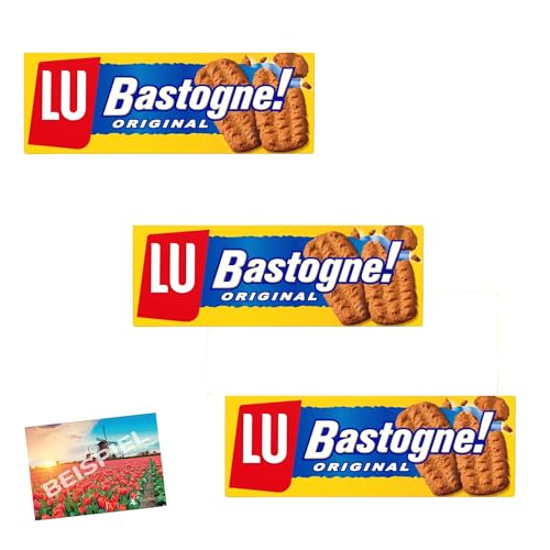 Set 3x Lu Bastogne koeken 260g - Buttrige Kekse aus den Niederlanden I Kekse mit braunem Kandiszucker I süßer, leicht karamellisierter Geschmack I Holland I Butterkekse I Holland-Box by Vriens von HOLLAND-BOX BY VRIENS