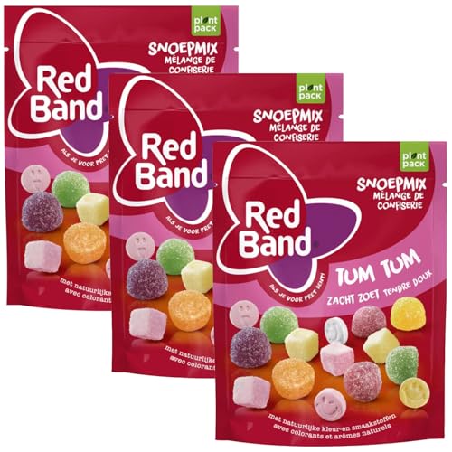 Set 3x Red Band Tum Tum Winegums 220g I Weingummi-Mix aus den Niederlanden I Gummies mit Fruchtgeschmack I verschiedene Sorten aus Holland I leicht sauer I Gummibären I Holland-Box by Vriens von HOLLAND-BOX BY VRIENS