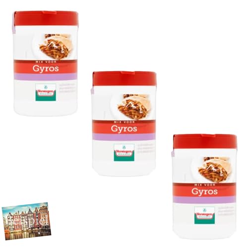 Set 3x Verstegen Mix voor Gyros 70g I Gewürzmischung für Gyros I griechische Küche I Gewürz-Mix für dein leckeres Fleischgericht I Knoblauch, Zwiebel, Kräuter I vlees I Holland-Box by Vriens von HOLLAND-BOX BY VRIENS