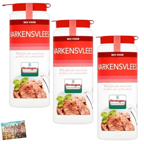 Set 3x Verstegen Mix voor Varkensvlees 225g I Gewürzmischung für Schweinefleisch I Gewürz-Mix für dein leckeres Fleischgericht I würzige Kräuter I vlees I Holland-Box by Vriens von HOLLAND-BOX BY VRIENS