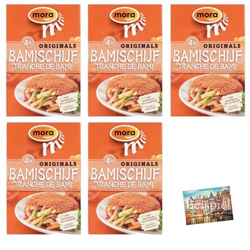 Set 5x Mora Bamischijven 4x100g I holländisches Bami-Goreng im Teigmantel I für die Fritteuse I Gemüse und Nudeln in Knusperpanade I Holland-Box by Vriens von HOLLAND-BOX BY VRIENS