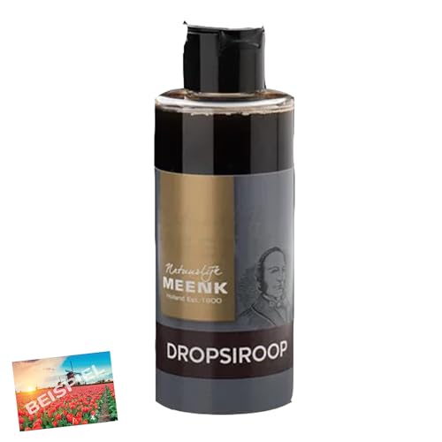 Set Meenk holländischer Dropsiroop - Lakritzsirup aus den Niederlanden 200ml I Salmiak-Sirup für deine Desserts, Kaffee und Tee I individuell einsetzbar I Holland-Box by Vriens von HOLLAND-BOX BY VRIENS