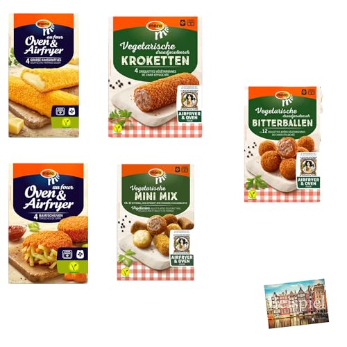 Set Mora Oven Snack Paket XL I Käse-Soufflé, Bamischijven, vegetarische Mini Mix - Bitterballen - Kroketten I beliebte Snacks aus den Niederlanden I vegetarisch I Holland-Box by Vriens von HOLLAND-BOX BY VRIENS