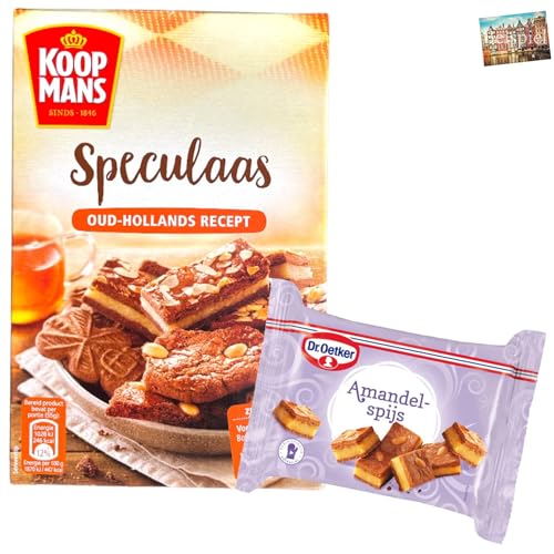 Weihnachtsset - Koopmans Spekulatius Backmischung & Dr. Oetker Mandelpaste für gefüllte Spekulatius I gevulde Speculaas I Amandelspijs I Niederlande I Sinterklaas I Weihnachten I Holland-Box by Vriens von HOLLAND-BOX BY VRIENS