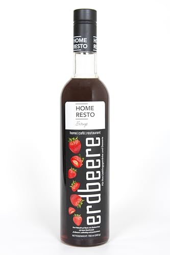 "Erdbeere" Dessertsirup | Verführerischer HOME RESTO Sirup in einer 700ml - Flasche | Süßungsmittel vielseitig verwendbar - Entfalten Sie Ihre Kreativität von HOME RESTO