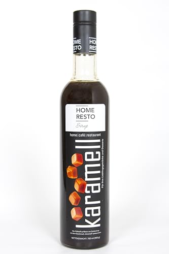 "Karamell" Dessertsirup | Verführerischer HOME RESTO Sirup in einer 700ml - Flasche | Süßungsmittel vielseitig verwendbar - Entfalten Sie Ihre Kreativität von HOME RESTO