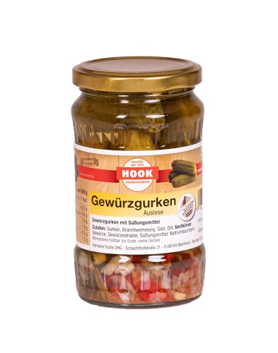 HOOK - Gewürzgurken Auslese, 6 x 180 g Glas von HOOK