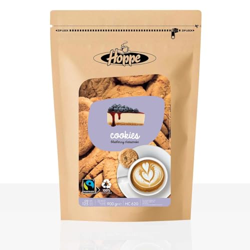 Hoppe Cookies Fairtrade Blueberry Cheesecake Kekse 4 x 125 Stk von HOPPE