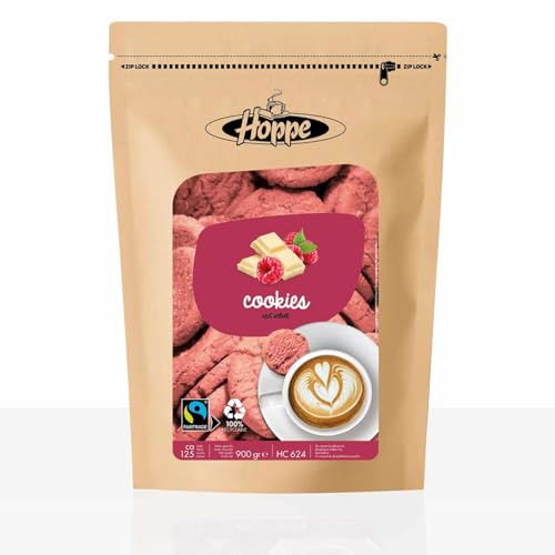 Hoppe Cookies Fairtrade Red Velvet Himbeere Kekse 4 x 125 Stk von HOPPE