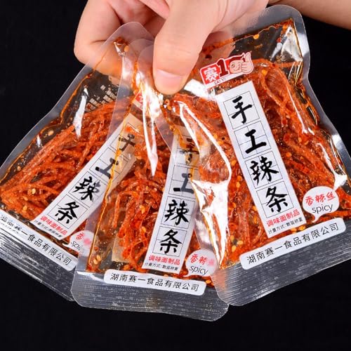 Latiao 5 Pack Spicy Seasoned Snacks，5 Packungen würzige Sticks Süß und würzig, Chinesische Würzige Snacks, Klassische Hot Strips fürs Büro, Lässiger Snack（32g×5Packungen） von HQQXZQ