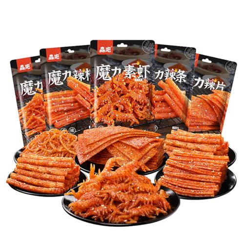 Würzig Gewürzte Party-Snacks，10 Packungen würzige Sticks Süß und würzig, Chinesische Würzige Snacks, Klassische Hot Strips fürs Büro, Lässiger Snack（62g×10Packungen） von HQQXZQ