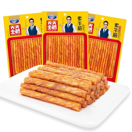 Würzig Gewürzte Snacks, 3 Packungen Latiao Süß und würzig, Chinesische Würzige Snacks,Klassische Hot Strips fürs Büro, Lässiger Snack von HQQXZQ