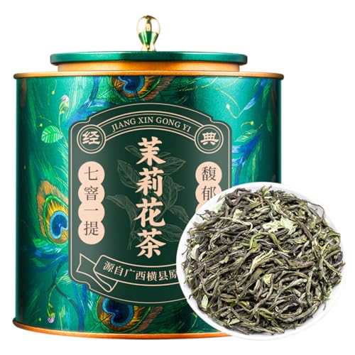 Chinesischer Premium-Grüntee, Genießen Sie Jasmintee Mit Natürlichem Aroma, Stark Duftend 500g (250g * 2)) von HQZMCTE