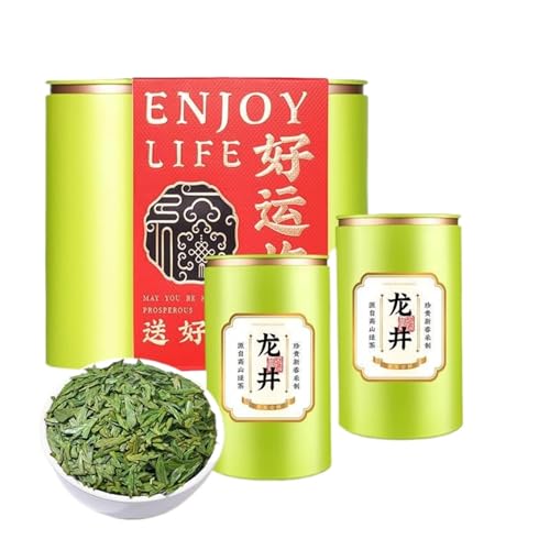 Chinesischer Premium-Grüntee Pre-Ching Ming Longjing, 250g (125g * 2) Frischer Und Süßer Nachgeschmack von HQZMCTE