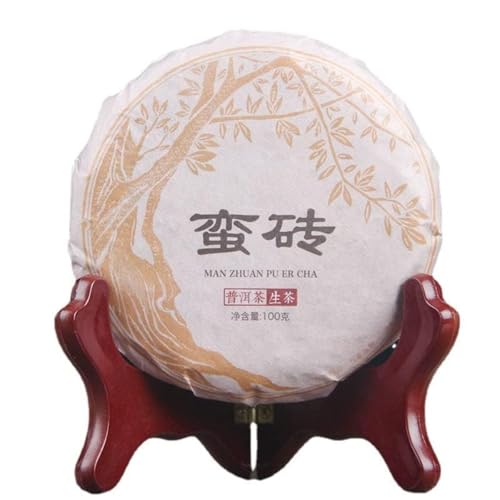 Manzhuan Sonnengetrockneter Grüner Tee Der Sechs Alten Teeberge in Yunnan 100g / Kuchen Uralte Baumrohstoffe (100g * 10 STÜCKE) von HQZMCTE