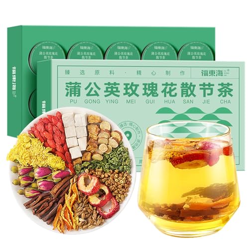 Natürliche Löwenzahn Rose Kombination Blume Tee 150g (15g x 10) Chinesische Kräuter Teebeutel, Gesund, Beruhigend von HQZMCTE