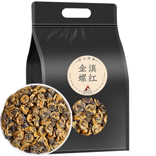 Premium DianHong Jinluo Tee - 250g Schwarzer Tee Mit Starkem Aroma Aus Yunnan - Chinesischer Gongfu Tee von HQZMCTE