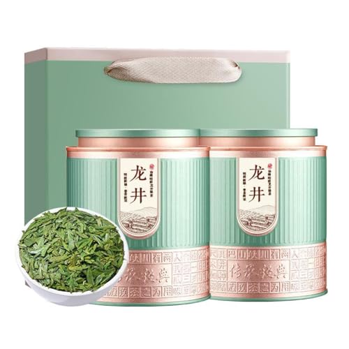 Premium Grüner Tee - Frischer Und Duftender Frühlingstee Mit Altem Baum Longjing Tee 200g (100g*2) von HQZMCTE