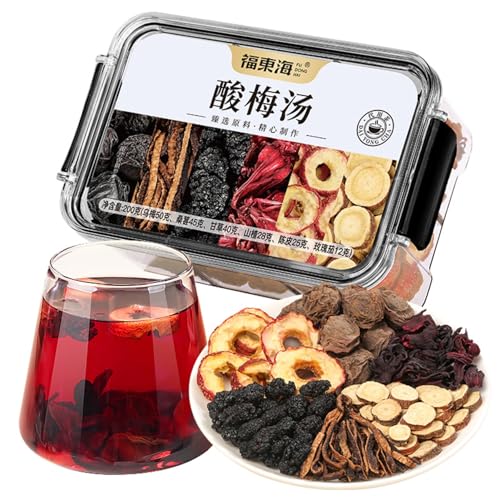 Premium Saure Pflaumensuppe Zutaten 200g / 7,05oz Old Beijing Saure Pflaumensuppe Gesundheitstee, Kräutertee von HQZMCTE