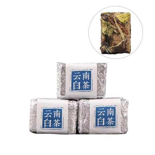 Yunnan Sonnengetrockneter, nach Blumen und Honig duftender Weißer Tee, Einzigartiger Geschmack Kleine quadratische Ziegel Mini Tuocha (250g) von HQZMCTE