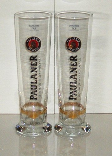 2 Stück Paulaner Alkoholfrei Weissbier Gläser 0,5l von HUILAI