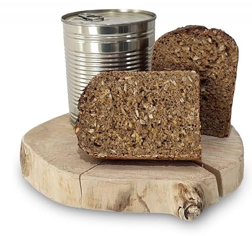 Frisches Kürbiskernbrot 3 x 480gr & Firsches Roggenbrot 3 x 300gr | Glutenfreies Brot mit 100% Natürlichen Zutaten | 5 Jahre haltbar | Snack Dosenbrot von HUNGRY HEART