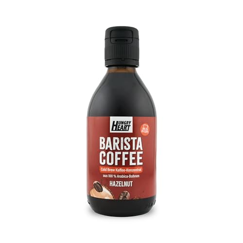 Hungry Heart – 250ml Hazelnut Coffee | Cold Brew Kaffee-Konzentrat | 100% Arabica Bohnen | Haselnuss Geschmack & Natürliches Aroma | Barista-Kaffee Qualität | Milchkaffee, Cappuccino | Try Now von HUNGRY HEART