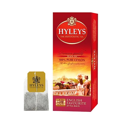 HYLEYS® | Englischer Frühstückstee in Filtern | Englischer Frühstücksfavorit | 100 % reiner Ceylon-Schwarztee – 25 Teebeutel (45 g) von HYLEYS