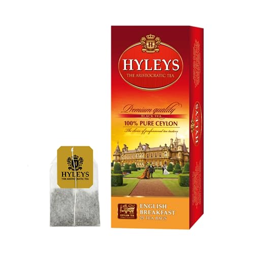 HYLEYS® Englischer Frühstückstee in Filtern - Englisches Frühstück - 100 % reiner Ceylon-Schwarztee - 25 Teebeutel (37,5 g) von HYLEYS