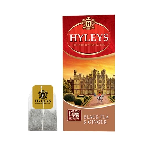 Hyleys® | Schwarzer Tee & Ingwer | Schwarzer Tee in Filtern | Schwarzer Tee und Ingwer | Ceylon-Tee mit Ingwer – 25 Teebeutel (37,5 g) von HYLEYS