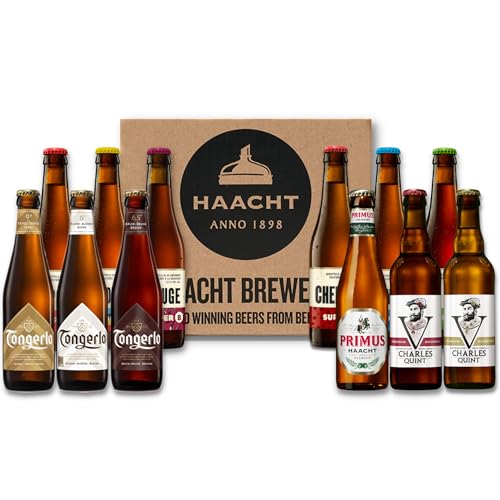 Haacht Bier Box 12 x 33cl Bierflaschen von der Brauerei Haacht Super 8 von Haacht