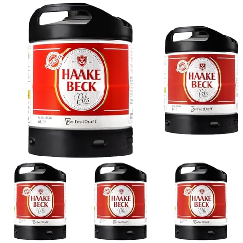 Haake Beck Pils, Perfect Draft (1 x 6l) MEHRWEG Fassbier (Packung mit 5) von Haake Beck