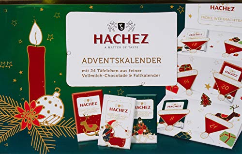 Hachez Adventskalender Feine Vollmilch-Täfelchen, 1er Pack (1 x 180 g) von Hachez