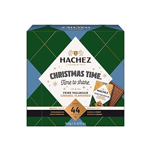 Hachez Christmas Time feine Vollmilch Karamell Täfelchen 165g von Hachez