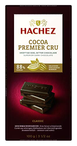 Hachez Cocoa Tafel - 88% Premier Cru Tafel Classic, 5er Pack (5 x 100 g) von Hachez