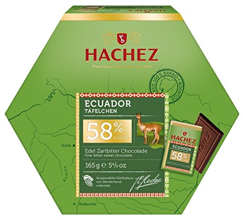 Hachez - Ecuador 58% Edel Zartbitter-Chocolade Täfelchen - 165g von Hachez