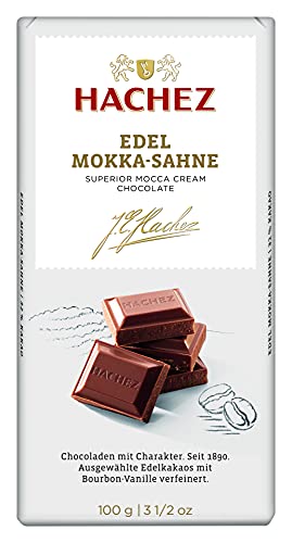 Hachez Edel Tafel - Edel Mokka-Sahne, 5er Pack (5 x 100 g) von Hachez