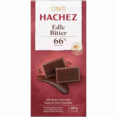 Hachez Tafel Edle Bitter 66%, 5er Pack (5 x 100 g) von Hachez