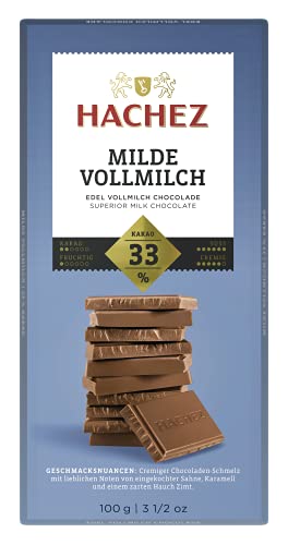 Hachez Tafel Milde Vollmilch 33%, 5er Pack (5 x 100 g) von Hachez