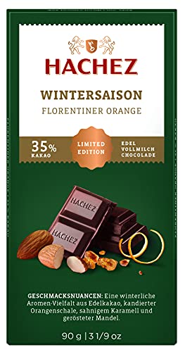 Hachez Wintertafel Florentiner Orange, 90 g von Hachez