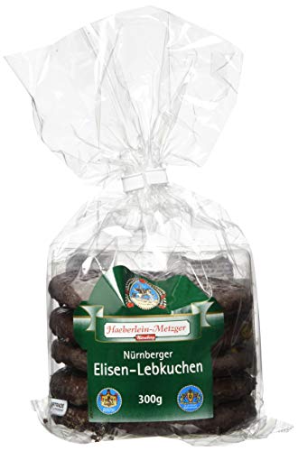 Haeberlein Metzger Elisenlebkuchen 98mm Zartbitter, 4er Pack (4 x 300 g) von Haeberlein Metzger