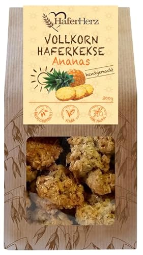 HaferHerz Volkorn Haferkekse Ananas handgemachte 300g von HaferHerz