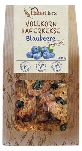 HaferHerz Volkorn Haferkekse Blaubeere handgemachte 300g von HaferHerz