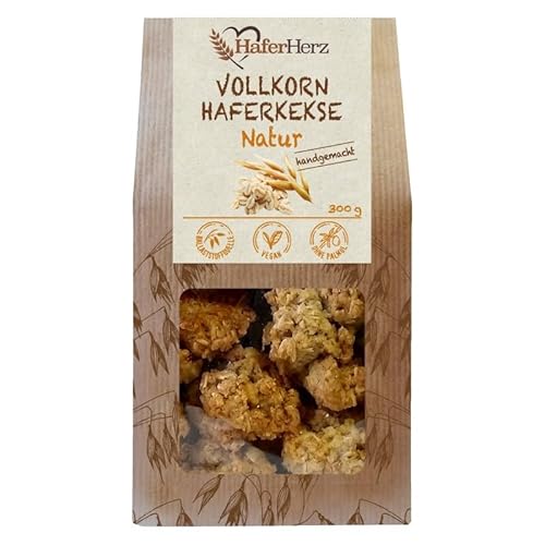 HaferHerz Volkorn Haferkekse Natur handgemachte 300g von HaferHerz