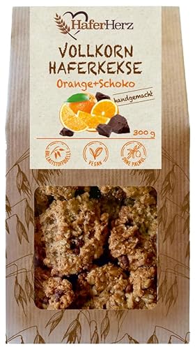 HaferHerz Volkorn Haferkekse Orange Schoko handgemachte 300g von HaferHerz