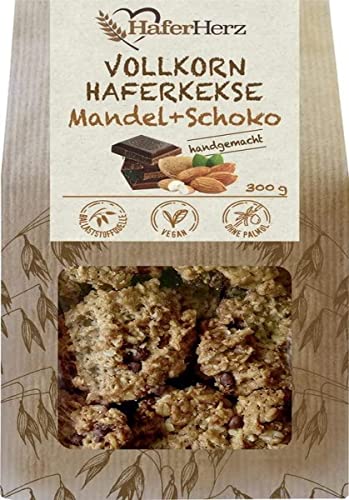 HaferHerz Vollkorn Haferkekse Mandel-Schoko, 300 g von HaferHerz