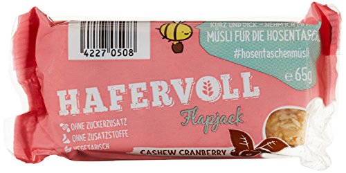 Hafervoll Cashew Cranberry Riegel, 65g von Hafervoll