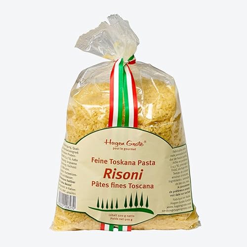 Hagen Grote Traditionelle Toskana-Pasta: Risoni, 500 g, zählen für Gourmets zu den besten Nudeln Italiens von Hagen Grote