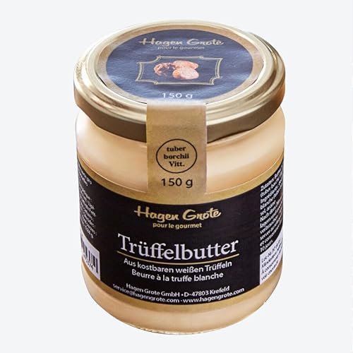 Hagen Grote Überragende Trüffelbutter mit hohem Anteil von weißen Trüffeln (tuber borchii vitt.), 150 g Glas von Hagen Grote